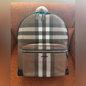 Burberry NWT brown plaid backpack